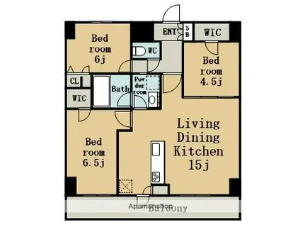 S-RESIDENCE高岳ARDENT(3LDK/7階)の間取り写真