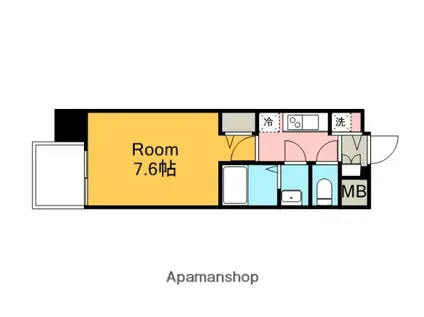 プレサンス名古屋STATIONディーヴァ(1K/11階)の間取り写真