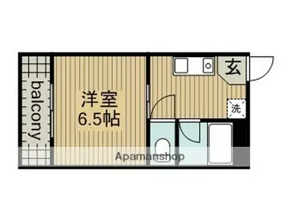 サンコーポ八幡(1K/3階)の間取り写真