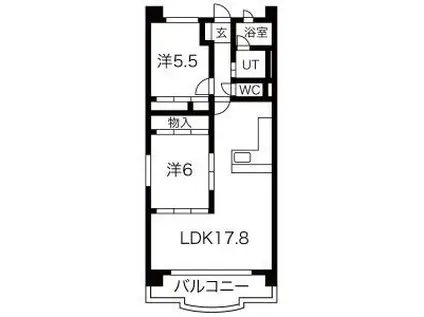 HAUOLI(2LDK/4階)の間取り写真