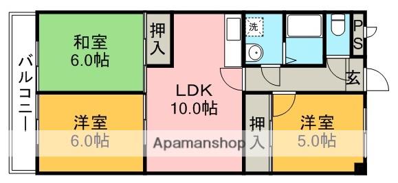 グリーンヒルYAMATO(3LDK/4階)の間取り写真