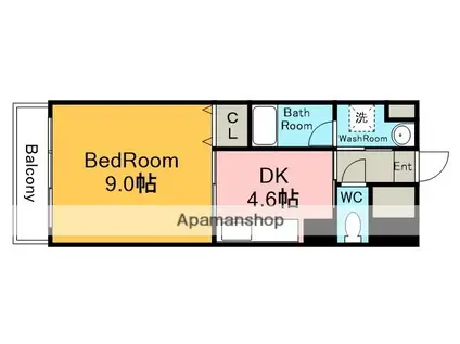 パティオフィオーレ(1DK/5階)の間取り写真