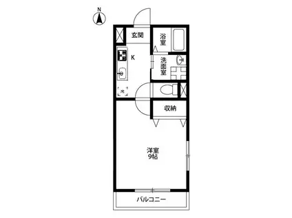 アンプルール リーブル プロパティ(1K/1階)の間取り写真