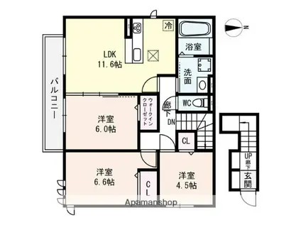 エスペランサ(3LDK/2階)の間取り写真