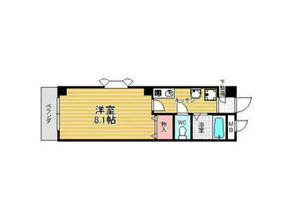 第二福谷ビル(1K/2階)の間取り写真