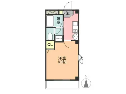 名古屋市鶴舞線 原駅(愛知) 徒歩12分 4階建 築18年(1K/1階)の間取り写真