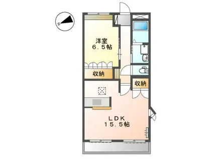 アイリス大鐘(1LDK/1階)の間取り写真