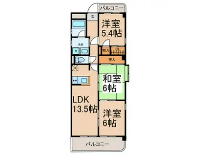 ボンメゾン青山(3LDK/3階)の間取り写真