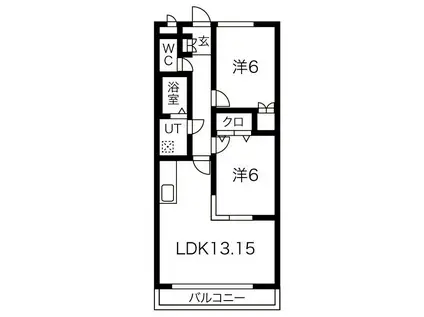 CASA・A(2LDK/1階)の間取り写真