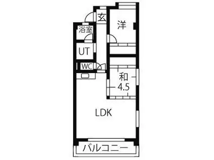 ハイライフメイユウ(2LDK/5階)の間取り写真