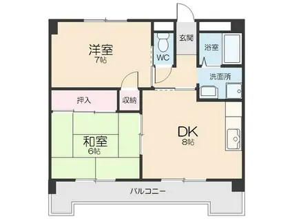 山田ビル(2DK/4階)の間取り写真