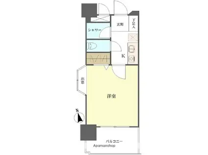 ダイアパレス平針(1K/4階)の間取り写真