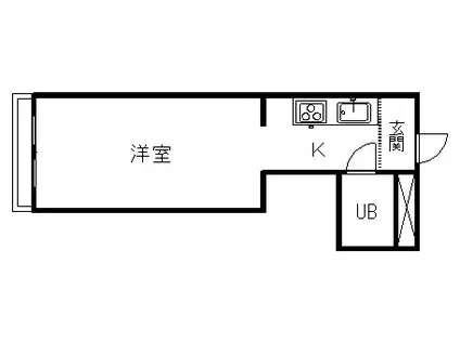 メゾン603(1K/2階)の間取り写真