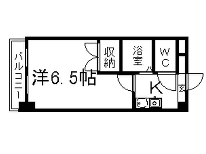 SPACE 1ST(1K/4階)の間取り写真