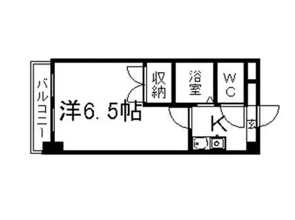 SPACE 1ST(1K/3階)の間取り写真
