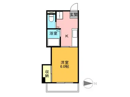 第1須賀ビル(1K/4階)の間取り写真