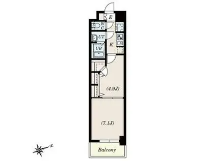 SーRESIDENCE神沢AFFORD12月契約限定キャンペー(2K/1階)の間取り写真