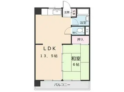 オオタビル(1LDK/4階)の間取り写真