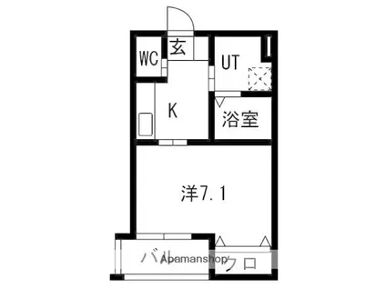 スターブル野並(1K/3階)の間取り写真