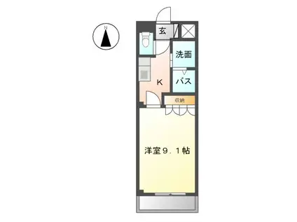 ラ クローン(1K/2階)の間取り写真