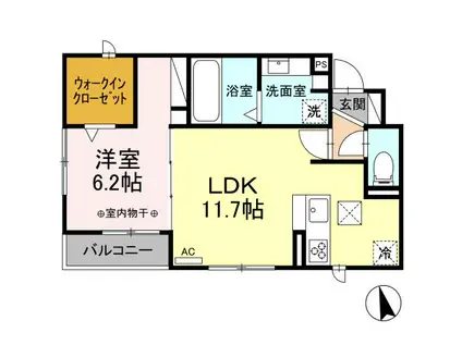 メゾン ド R(1LDK/1階)の間取り写真