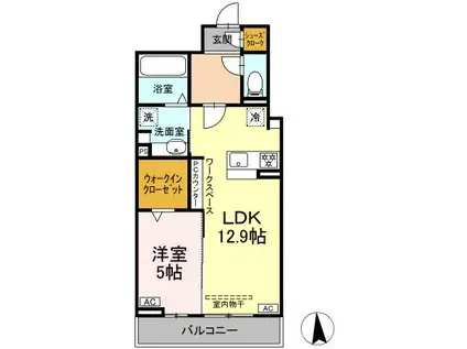 グレイスカメリア(1LDK/3階)の間取り写真