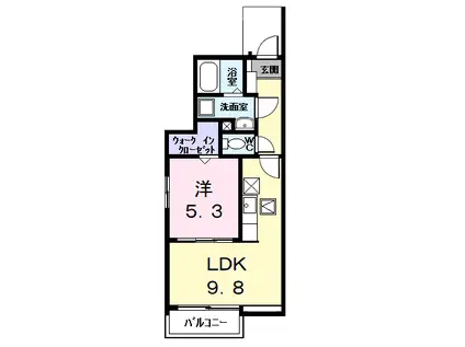 名鉄津島線 甚目寺駅 徒歩24分 2階建 築1年(1LDK/1階)の間取り写真