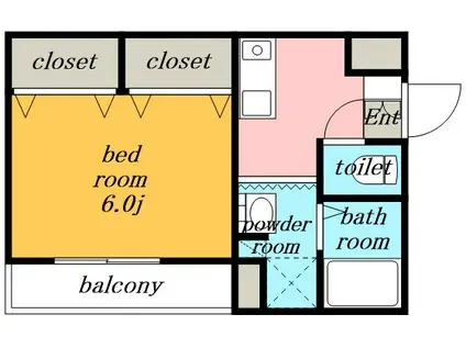 さくら館 大秋(1K/2階)の間取り写真