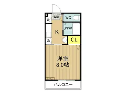 エクセル井田(1K/1階)の間取り写真