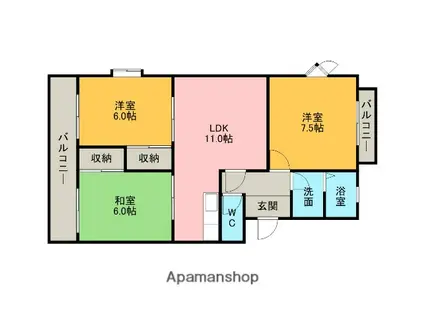 エミネンス96(3LDK/3階)の間取り写真