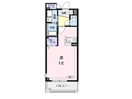 スターブル(ワンルーム/3階)の間取り写真