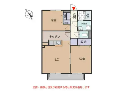 エーデルハイム碧海(2LDK/2階)の間取り写真