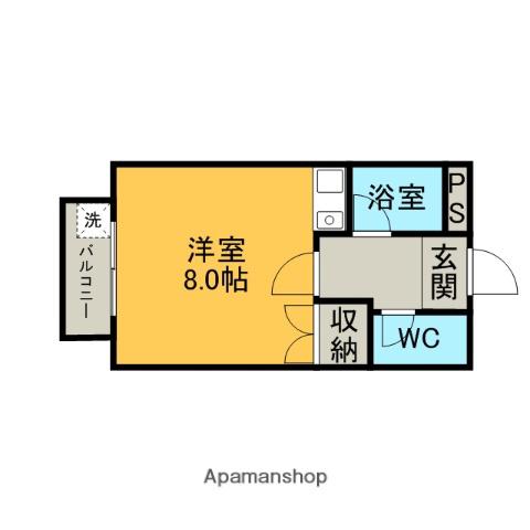 T-コーポ(1K/1階)の間取り写真
