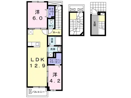 グレイストワ イースト(2LDK/3階)の間取り写真