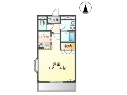 マリアージュ新美A(1K/1階)の間取り写真