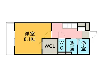 プロスペリテ美園(1K/3階)の間取り写真