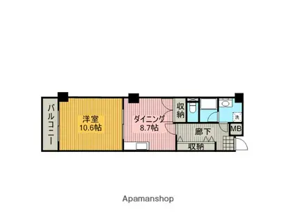 マイコート三河安城(1LDK/5階)の間取り写真