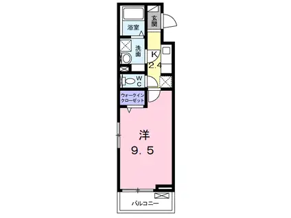 サニーオレンジ(1K/2階)の間取り写真
