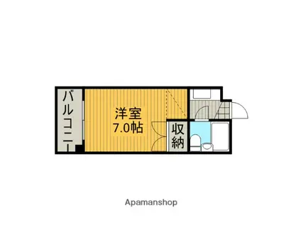 アーバンハイム(1K/3階)の間取り写真