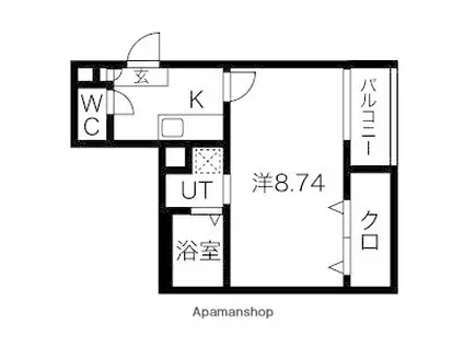 JACK DAITO I(1K/3階)の間取り写真