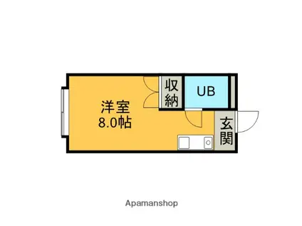 アーバンムラセ(ワンルーム/2階)の間取り写真