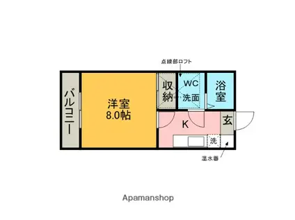 名鉄三河線 重原駅 徒歩13分 2階建 築24年(1K/2階)の間取り写真