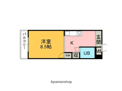 和正ビル(1K/3階)の間取り写真