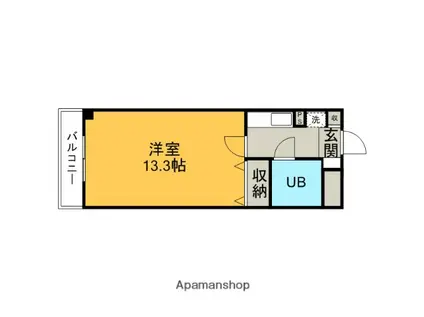 エスポ・アール高松(1K/3階)の間取り写真