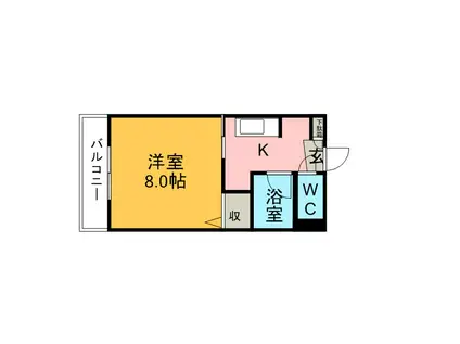 メゾン・ラポールR&K(1K/2階)の間取り写真