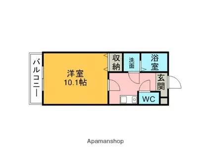 MAISON DE VIVRE Ⅱ(1K/1階)の間取り写真