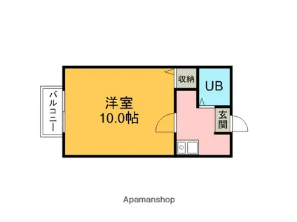 オリビア(1K/2階)の間取り写真