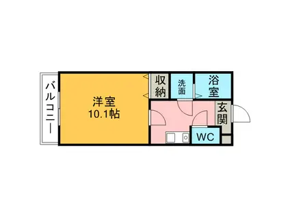 MAISONDEVIVREⅠ(1K/3階)の間取り写真