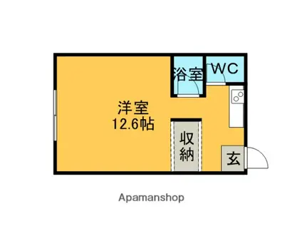 広栄荘7棟(1K/1階)の間取り写真