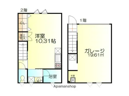 MIG K8(ワンルーム/1階)の間取り写真